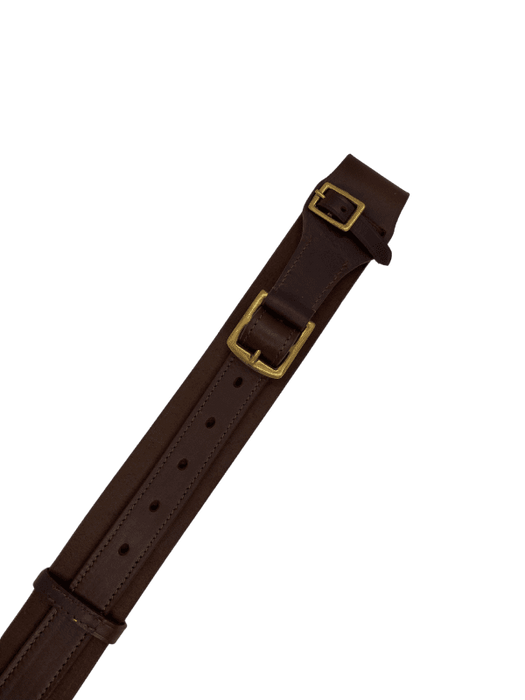 Drovers Station shaped stirrup leathers close-up