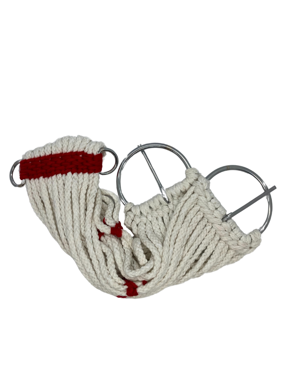 Soft Cord Buckle Girth with durable buckle close-up