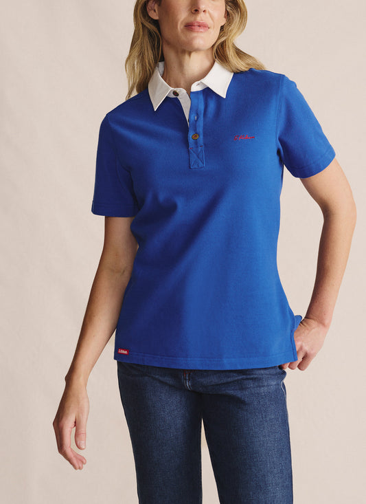 Tuli Women’s Premium Cotton Polo – Mid Blue 1POW00011-MID/BLU