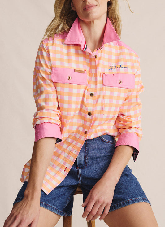Spencer Full Placket Work Shirt - Pale Pink