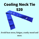 Aussie Cool Tie worn during hiking in the Australian outback, cooling neck accessory