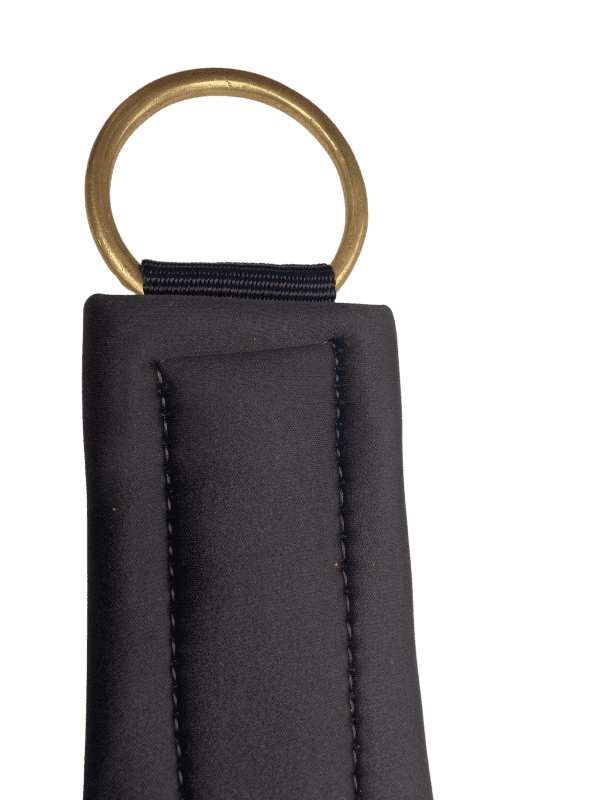 Close-up of brass ring on Neoprene Ringer Girth