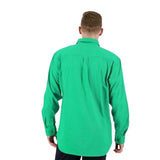 Breathable cotton fabric texture of Outback Clothing Co. men's shirt, built for all-day comfort.