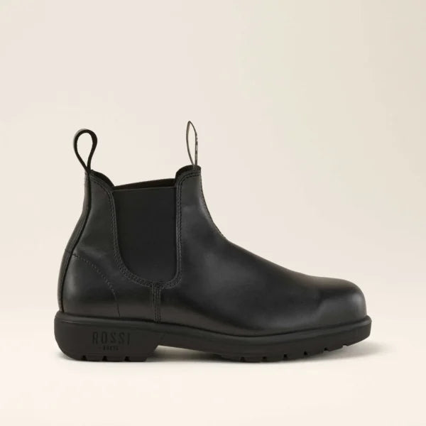 Apollo Safety Boot Side Profile Showing Elastic Panels and Reinforced Stitching