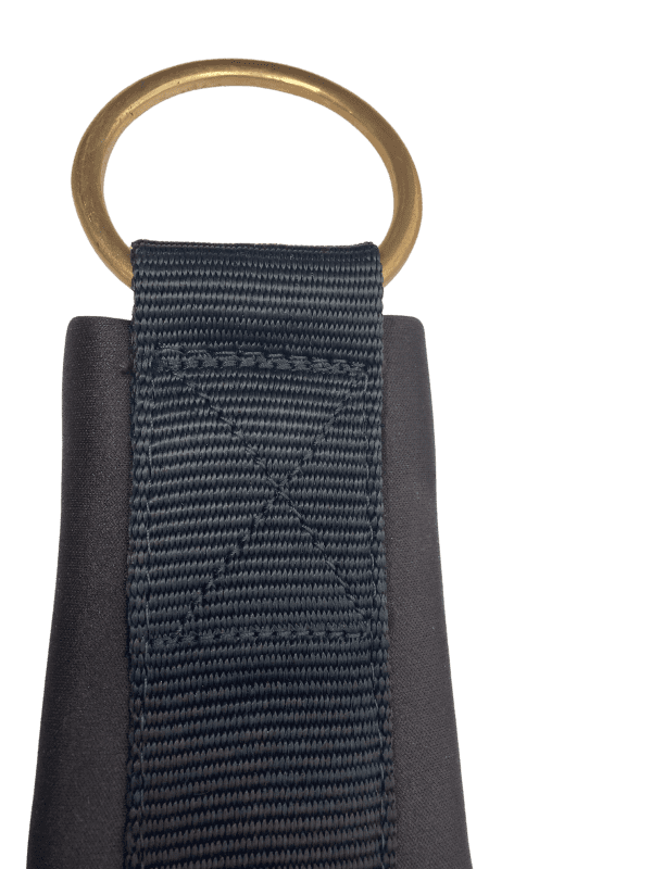 Close-up of brass ring on Neoprene Ringer Girth