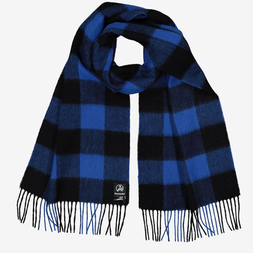 Unisex Wool Scarf in Classic Navy Blue - Warm Winter Neck Wrap for Men and Women