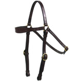 Close-up of Shaped Barcoo leather bridle craftsmanship