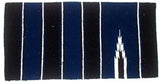 Navajo saddle blanket 30x30 in blue and black western pattern