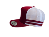 Gibb River Trucker Cap Maroon and White – OCC Logo – Outback Clothing Co - Side View