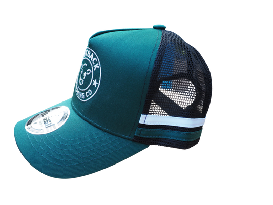 Karijini Kids Trucker Caps - Green/Black/White