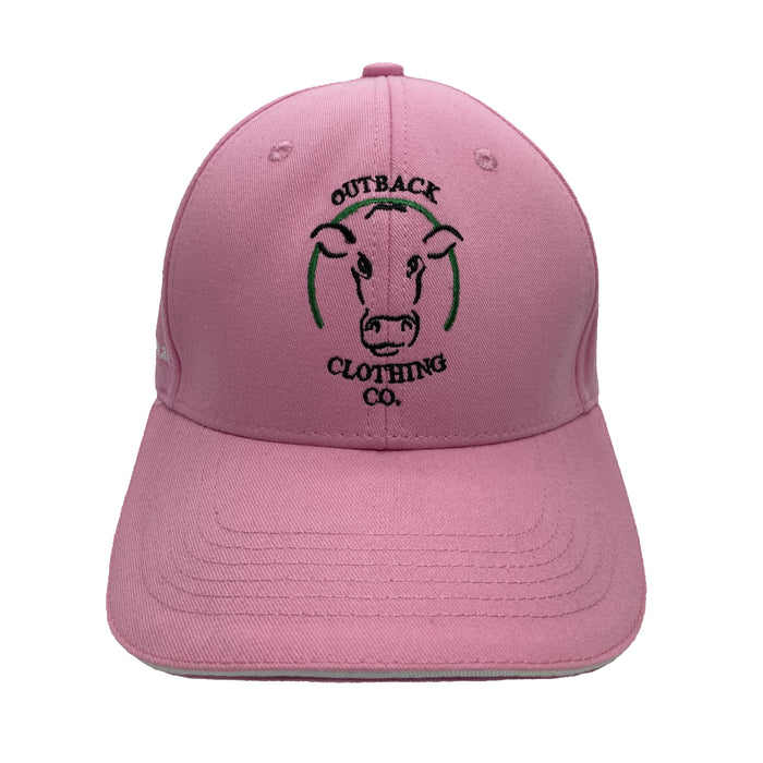 Outback Clothing Co OCC Embroidered Cap - Front View on Mannequin (Australian Bush Hat) Pink