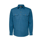 Workcraft Mens Half-Placket Cotton Work Shirt