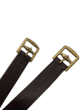 Close-up of Drovers Station leather stirrup leathers buckle