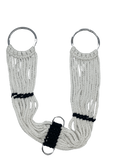 Side profile of soft cord ringer girth with reinforced stitching