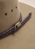 Braided leather hat band detail on the Kidman Drover (4HAU002)