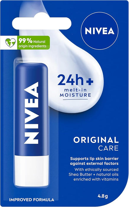 Nivea Lip Original Moisturising Lip Balm 4.8g – perfect for dry and cracked lips in remote Australian areas