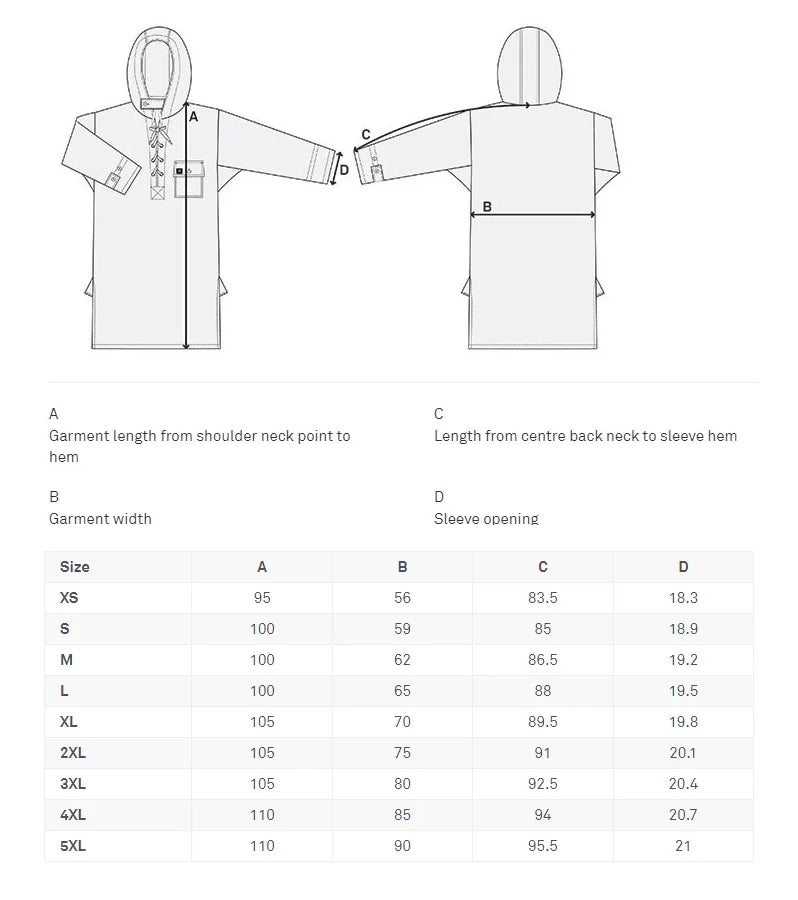 Size Guide for Original Swannie Bush Shirt:Olive