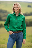 Swanndri Women’s Half Button L/S Shirt (SS192133W) Green