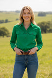 Swanndri Women’s Half Button L/S Shirt (SS192133W) Green