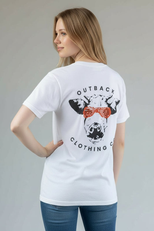 Cool Cow Tee – Neon Orange (Women's)