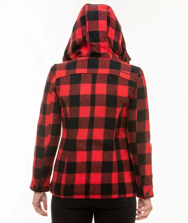 Close-up of the heavy-duty YKK front zip on the Seattle Wool Hoodie