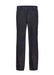 Women's black mid-weight cargo cotton drill trousers, front view with utility pockets and adjustable waistband.