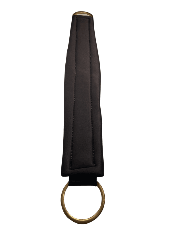 Neoprene Ringer Girth in dark brown with brass rings