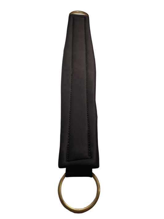 Neoprene Ringer Girth in dark brown with brass rings