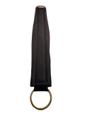 Neoprene Ringer Girth in dark brown with brass rings