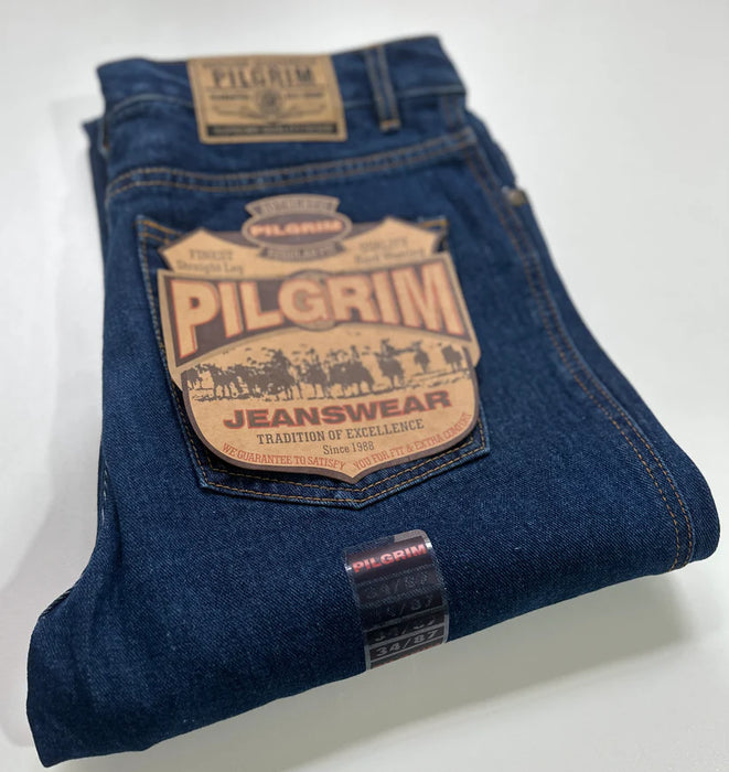 Pilgrim Men’s Short Leg Western Work Jean – Indigo Stonewash