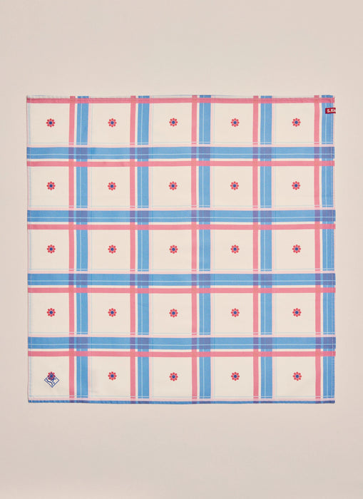 Parachilna Bandana - Mid Blue Check