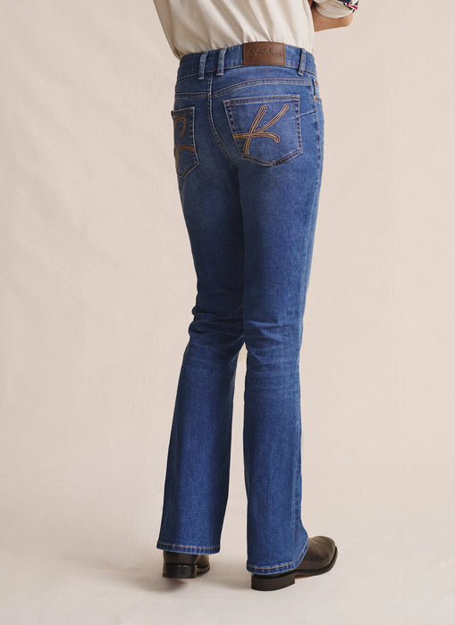 Bimbi Bootleg Regular Jean — Mid Wash