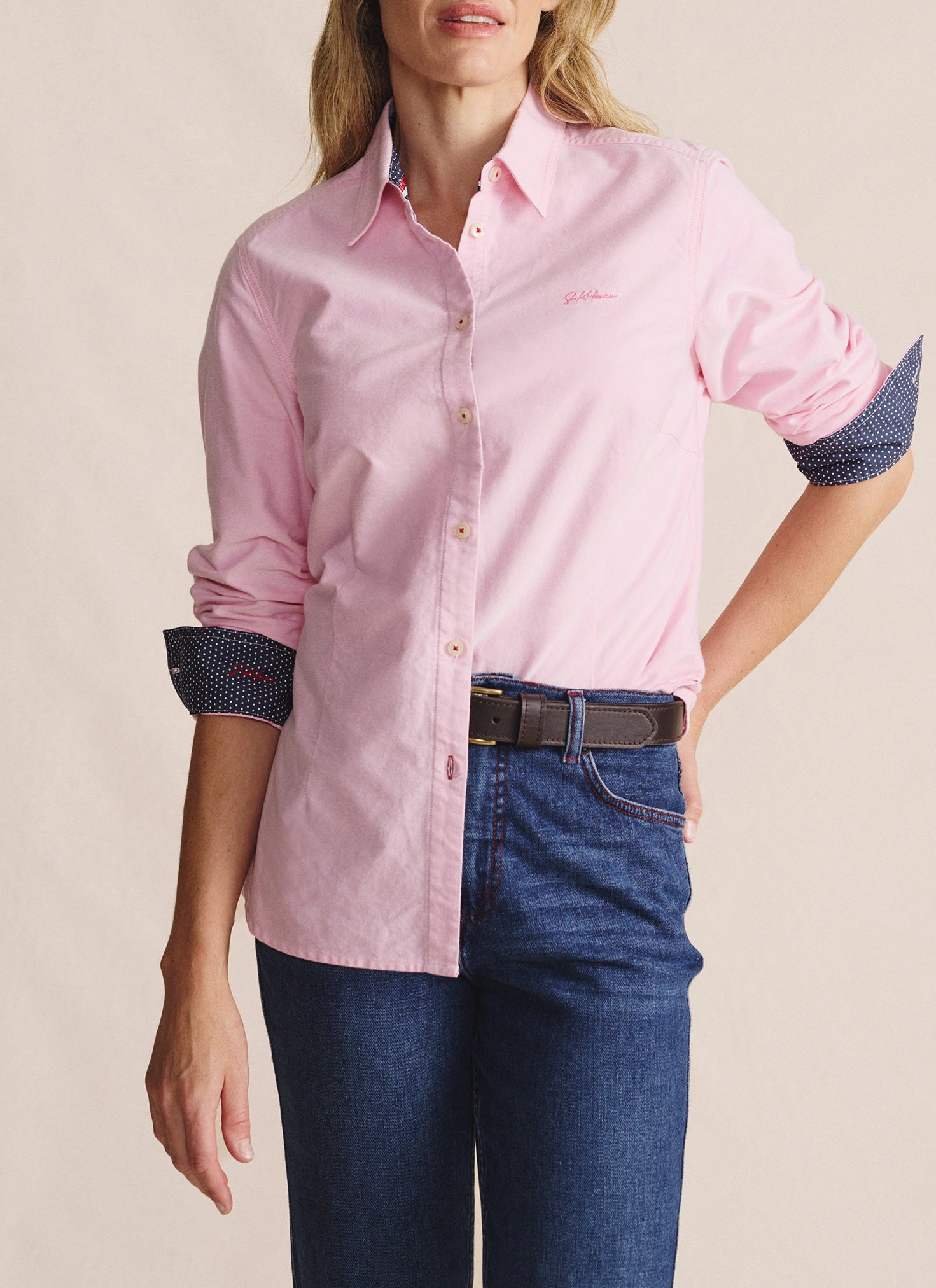 S. Kidman Lennard Long Sleeve Shirt – Pale Pink | Cotton Work Shirt ...