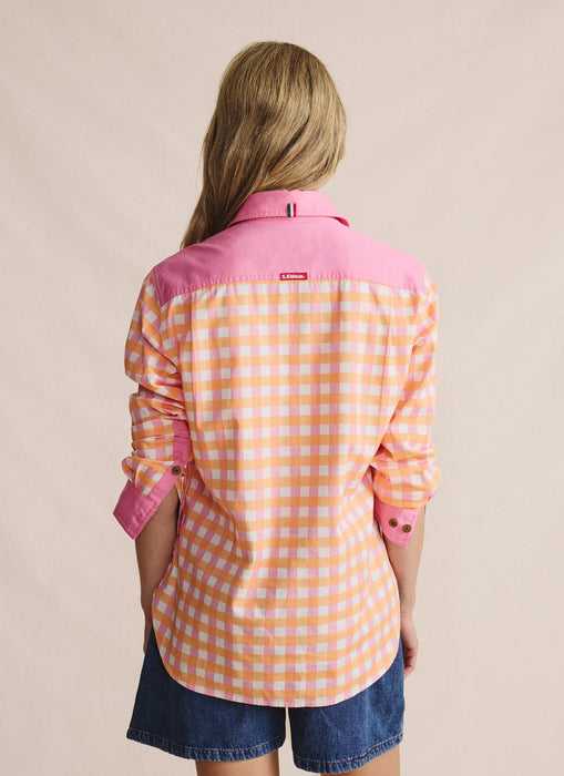 Spencer Full Placket Work Shirt - Pale Pink
