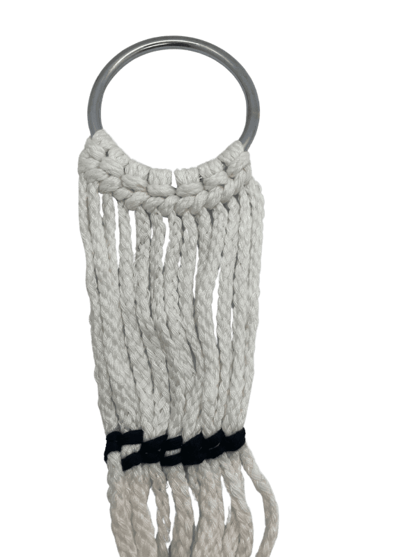 Close-up of durable soft cord horse girth material