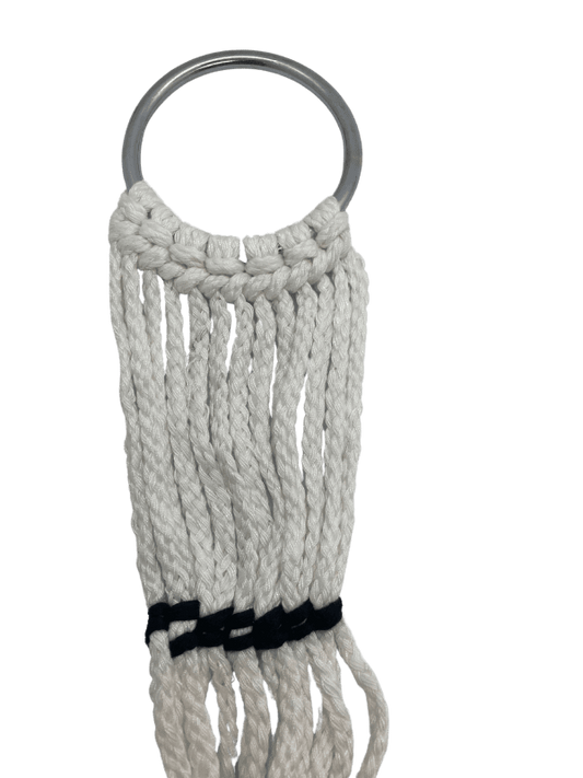 Close-up of durable soft cord horse girth material