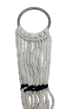 Close-up of durable soft cord horse girth material