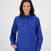 Women's blue half-button long-sleeve casual shirt by Outback Clothing Co – relaxed fit with roll-up sleeves for versatile styling