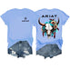 Ariat Wild Bull Skull Floral T-Shirt in Blue – Styled Shot