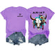 Ariat Wild Bull Skull Floral T-Shirt in Purple – Lifestyle Image