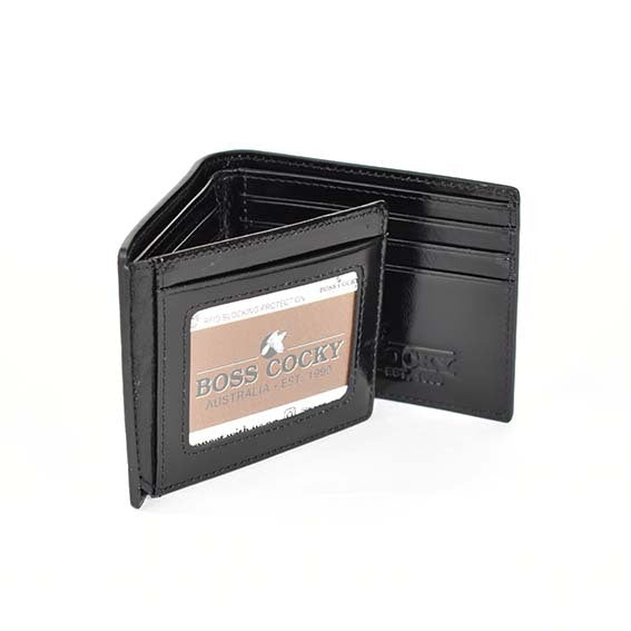Black veg tanned leather wallet – classic men's wallet with durable finish