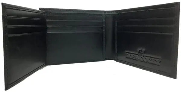 Black veg tanned leather wallet – classic men's wallet with durable finish