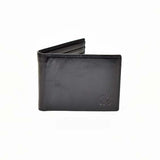 Black veg tanned leather wallet – classic men's wallet with durable finish