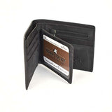 Crazy Horse Black Leather Wallet – Full-grain rugged men's wallet from Outback Clothing Co.