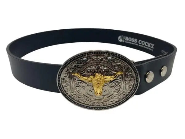 Asher Removable Buckle Belt in Tan Leather with Gold Buckle - Australian-Made
