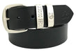 Heavy-Duty Brass Buckle on Rustic Muster Leather Belt