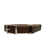 Boss Cocky Saddlers Hobble Belt BL46DB in heavy genuine saddle leather with nickel hobble buckle and square fittings.