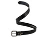 Asher Belt in Black Leather with Silver Buckle - Adjustable Sizing