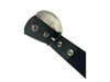 Asher Belt in Black Leather with Silver Buckle - Adjustable Sizing