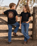 Outback Muster Tee – Black (Kids)